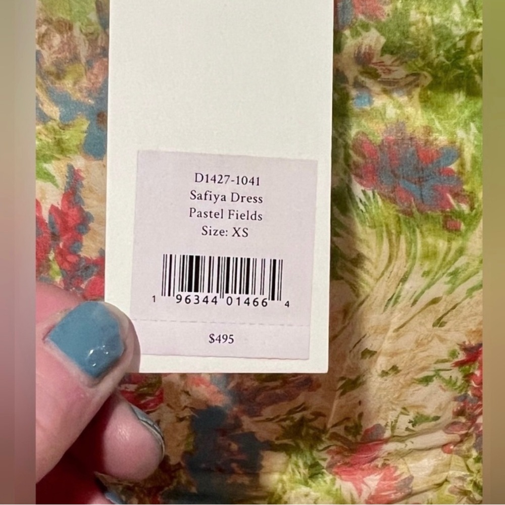 NWT LoveShackFancy Safiya Dress Pastel Fields XS - Picture 3 of 3